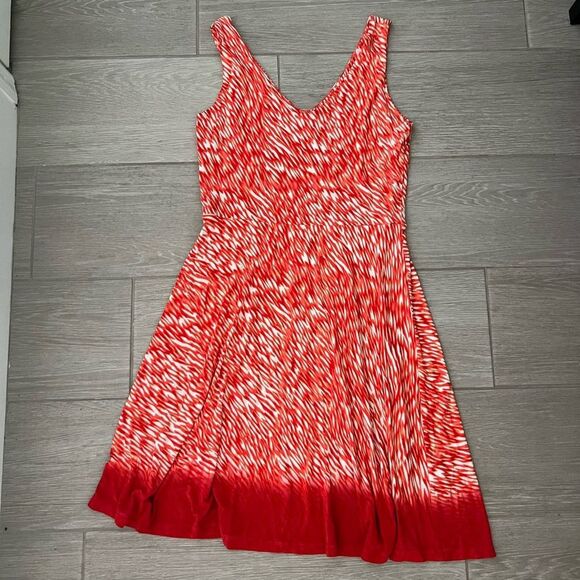 Athleta Fit and Flare Scoop Neck Dress Orange size Medium - Picture 1 of 7